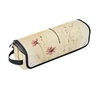 Foiosoh Hot Hair Tools Travel Bag with Heat Resistant Mat Portable Travel Carrying Case for Flat Irons, Straighteners, Curling Irons, Sweet Dragonfly Brown