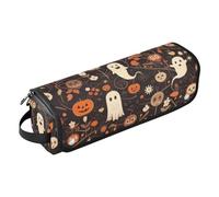 Foiosoh Hot Hair Tools Travel Bag with Heat Resistant Pad Large Capacity Hair Tool Organizer for Flat Irons, Straighteners, Curling Irons, Cute Monsters Hallowmas