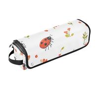 Foiosoh Hot Hair Tools Travel Bag with Iron Mat Hair Tools Organizer Storage Bag for Hot Tools Curling Iron Flat Irons Hair Volumizer Styler, Funny Lady Bug White