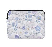 Foiosoh Laptop Sleeve Case 13-14 Inch Concise Laptop Zipper Case Purple Butterfly Floral Computer Briefcase with Zipper for Travel Business