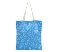 Foiosoh Maritime Exploration Tote Bag Canvas Aesthetic Canvas Bag for Women Lady Casual Vacation, Sping, Work, Gym