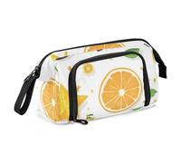 Foiosoh Pencil Case Organizer Large Capacity Artist Pencil Case Portable Hard Shell Pencil Case for Women High School Supplies Star Orange Fruit Fruit White
