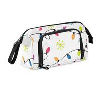 Foiosoh Pencil Pen Case Large Capacity Big Pencil Case with Zipper Hard Shell Pencil Case for Boys Middle School Colorful Light Bulbs