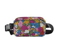 Foiosoh Rose Summer Flower Hot Colorful Trendy Fanny Waist Pack for Men Women Water Resistant Bum Belt Bag with Adjustable Strap for Workout Running Hiking, rose Summer flower hot colorful, One Size