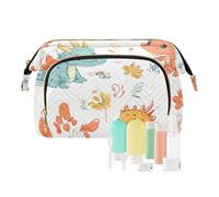 Foiosoh Rustic Cute Manx Cats White Toiletry Bag Essentials Hanging Cosmetic Bag Cosmetic Bags For Purse for Makeup Cosmetic, cute Style Dragon white, One Size, Cartoon