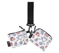 Foiosoh Scottish Fold Cats White Women's Card Cases Change Holder Slim Portable Women Credit Card Case Coin Purse with Zipper Pocket for Work Travel 2 Pcs, Scottish Fold cats white, One Size, Modern