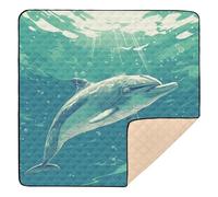 Foiosoh Sea Cute Fish Large Stylish Baby Gym & Activity Mat for Floor Cozy Breathable Padded Baby Mat for Baby Kids Toddlers Infants, 50'' x 50''