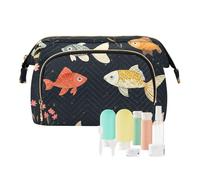 Foiosoh Singapore Cat White Travel Bag Essential Makeup Bags For Women Women Card Purse Keys Organizers, Sweet Small Fish Neutral 1 Size Cartoon, Sweet Little Fish Neutral, 1 size, Cartoon