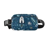 Foiosoh Space Stars Comets Stylish Crossbody Bag Waist Bags for Women Men Mini Crossbody Shoulder Bag with Adjustable Strap for Cycling Hiking Gym, Space Cartoon Stars Comets blue, 1 size, Space
