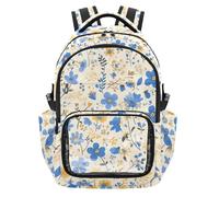 Foiosoh Star Design Unicorns Clear School Backpack Cute Sturdy Casual Backpack Travel Bag for Boys Girls, Age 7-18, Flowers, 12.6"x 7"x 17.3"