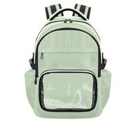Foiosoh Star Design Unicorns Clear School Backpack Cute Sturdy Casual Backpack Travel Bag for Boys Girls, Age 7-18, Teal Green, 12.6"x 7"x 17.3"