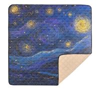 Foiosoh Starry Sky Sparkling Blue Soft Thick Baby Gym & Activity Mat for Floor Non-Toxic Baby Kick Crawling Mat for Baby Toddler Infant, 50'' x 50''