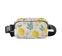 Foiosoh Summer Pattern Lemon Fashion Crossbody Bag Waist Packs for Women Men Teenagers Waterproof Crossbody Sport Bag with Adjustable Strap for Cycling Hiking Gym, Summer Pattern Lemon cream, One Size