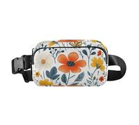 Foiosoh Summer Sunflower Butterflies White Cute Kidney Kidney For Women Men Teenagers Waterproof Travel Bag Essential With Adjustable Strap For Travel, Running, Hiking, Summer Sunflower, Summer
