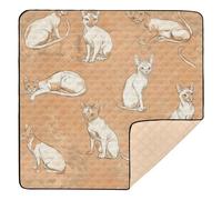Foiosoh Sweet Burmesecats Rose Gold Large Stylish Baby Gym & Activity Mat for Floor Lightweight Baby Crawling Mat for Baby Toddler Infant, 50'' x 50''
