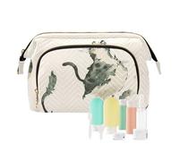 Foiosoh Sweet Maine Cooncats Makeup Bag with Zipper, Large Capacity Travel Makeup Bag for Women Makeup Brushes Cute Cats Beige, 1 Size, Cartoons, Beige Cute Cats, 1 size, Cartons