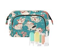 Foiosoh Sweet Maine Cooncats Peach Makeup Bag Zipper Large Capacity Travel Women Cash Wallet For Makeup Brushes, Cute Cats Turquoise, 1 Size, Cartoon, Cute Cats Turquoise, 1 size, cartoon