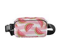 Foiosoh Sweet Watermelon Stylish Waist Pack Crossbody Bag for Men Women Water Resistant Crossbody Bag Anti Theft Waist Pack with Adjustable Strap for Shopping Sports Work, sweet watermelon Peach, One