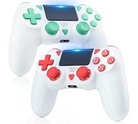 FOIRCEADAL 2 Pack Wireless Controller for ps4 Audio Built, Adaptive Gaming And Gyro/Wake-up function