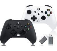 FOIRCEADAL 2 Pack Wireless Controller for XBO X-One S [Need Windows Upgrade, Audio Built Upgrade Speakers Adaptive Gaming WiFi And Turbo/Vibration/Gyro/Wake-up function