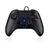 FOIRCEADAL Wired Controller for P5/PC/PS-4, Marco Function Dual Motor Vibration/6-Axis Sensor/Turbo 3.5mm Audio Jack,