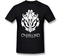 fois Overlord T Shirt Overlord Anime Guild Emblem Ainz Ooal Gown T-Shirt Graphic Short-Sleeve Tee Shirt Man Tshirt Size M Black