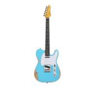 Fojill Vintage Aged Havy Relic Solid Body Phoenix Body Rosewood Fretboard Maple Neck Electric Guitar (Blue)