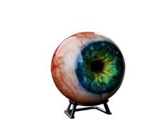 Fokayo Hyper-Realistic Monster Eye Decor, 3D Eyeball Ornament with Stand, Creepy Eyeball Sculpture Gothic Dragon Eye Figurine, Unique Horror Gift for Halloween & Dark Home Decor Lovers (1Pcs)
