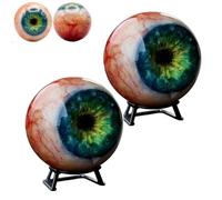Fokayo Hyper-Realistic Monster Eye Decor, 3D Eyeball Ornament with Stand, Creepy Eyeball Sculpture Gothic Dragon Eye Figurine, Unique Horror Gift for Halloween & Dark Home Decor Lovers (2Pcs)