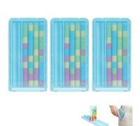Fokayo Mini Color Stack Challenge - Portable Brain Teaser Travel Game with 40 Color Rings, Compact Stack and Sort Colors Ring Challenge, Perfect Fun Gift for Focus and Logic Training (3pcs)
