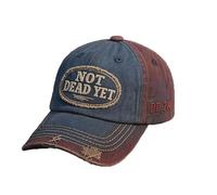 Fokayo Veterans Casual Hat, Not Dead Yet DD-214 Cap, Adjustable Cotton Breathable Baseball Cap with Dark Humor Embroidered Badge (1Pcs)