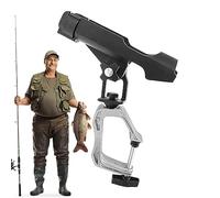 FokCalgary Rod Holders for Fishing Boat | Large Opening Clamp Canoe Rod Holder,Aluminum Alloy Fish Rod Rack, 360 Degree Adjustable Fishing Holders Clamp Up to 1.97 Inch Thickness