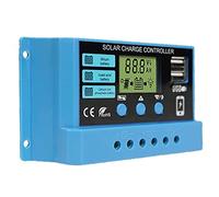 FokCalgary Solar Charge Controller - 12v/24v Solar Panel Charge Controller Ground Solar Panel Controller | Dual USB Multiple Load Control Modes, New Mppt Technical Maximum Charging Current