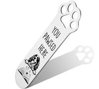 FOKCBOCM Cocker Spaniel Gifts, Cocker Spaniel Dog Bookmark for Cocker Spaniel Dog Lover Book Lovers Bookworm Bookish Nerd, Bookmark Dog Lover, Book Club Gifts for Reader Dog Owner Lover-DX128, Silver
