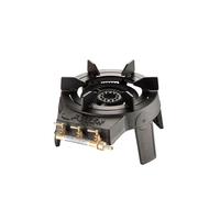 Foker Outdoor Cast Iron Gas Wok Burner with 3 Valves for independent control Callow Black One Size