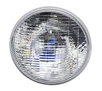 fokes H6024 Super Vision Crystal Headlight Sealed Halogen Beam Round 178mm (7") 110/130W Replacement for Trucks, Commercial Vehicles, Tractors and Vintage Cars