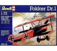 Fokker Dr. 1 Triplane 1918 Red Baron Von Richtofen Plastic Kit 1:72 Model