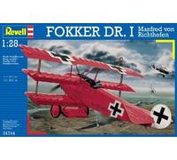 Fokker DR.I Red Baron Manfred Von Richtofen Plastic Kit 1:28 Model REVELL