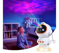 Fokky Astronaut Projector, Night Light for Kids with 8 Nebula Colors and Star Projection Night Light Function, Remote Control, Galaxy Projector with Timer