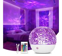 Fokky Galaxy Projector Night Light, 16 Colors Ocean Wave Projector, Sensory Lights Ocean Lamp with Remote Control, Star Night Light Projector for Party/Gaming Room/Bedroom