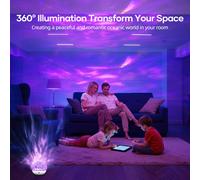 Fokky Galaxy Projector Night Light, 16 Colors Ocean Wave Projectors, Sensory Lights Ocean Lamp with Remote Control, Star Night Light Project