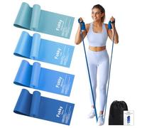 Fokky Resistance Bands 2M, Exercise Band with 4 Resistance Levels, Resistance Band for Women & Men, Long Stretch Bands for Yoga, Pilates, Physiotherapy and Strength Training
