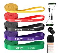 Fokky Resistance Bands,5 Levels Exercise band, Pull Up Bands, Resistance Bands Set Men with Anchor, Handles, Bag and Training Instruction, Gym Resistance Bands for Muscle Toning,Yoga,Fitness