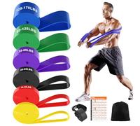 Fokky Resistance Bands Set, 6 Levels Exercise Band Pull Up Bands with Door Anchor, Resistance Band Women Resistance Bands Set Men for CrossFit, Stretching, Powerlifting, Strength Training, Pull Up