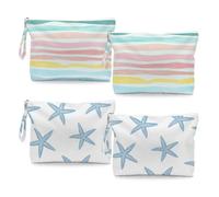 Fokongna 4PCS Wet Dry Bag Waves Rainbow Wet Bag Beach Bags for Swimsuit Toiletry Bags Travel Essentials For Women, Beach Travel Gym for Swimsuit Dirty Diaper Gifts