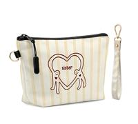 Fokongna Makeup Bag With Keychain Wristlet, Sister Birthday Gifts | Cosmetic Storage for Women; Multi-use Wristlet That Works as Keychain for Car Keys; Portable Travel Toiletry Organizer