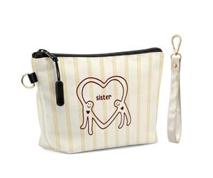 Fokongna Makeup Bag With Keychain Wristlet, Sister Birthday Gifts | Cosmetic Storage for Women; Multi-use Wristlet That Works as Keychain for Car Keys; Portable Travel Toiletry Organizer