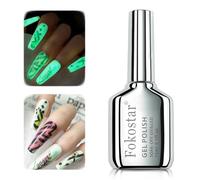 Fokostar Glow in the Dark Nail Gel Polish Translucent Color Changing, 0.26 fl oz Nail Art Neon Top Coat for Women…