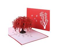 Fokroin Pop Up Tree Cards, 1 Sheet, 1520 cm, Japanese Maple Pop-Up Card, Romantic 3D Maple, Japanese Maple, for Birthday, Christmas, Birthday,