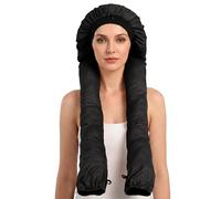 FOLAI Long Hair Bonnet for Sleeping,Bonnet for Braids,2 in 1 Long Braids Protection,Soft Breathable and Smoothy for Sleeping Women，Sleep Cap for Curly Hair,Bonnet(Black,1pcs)
